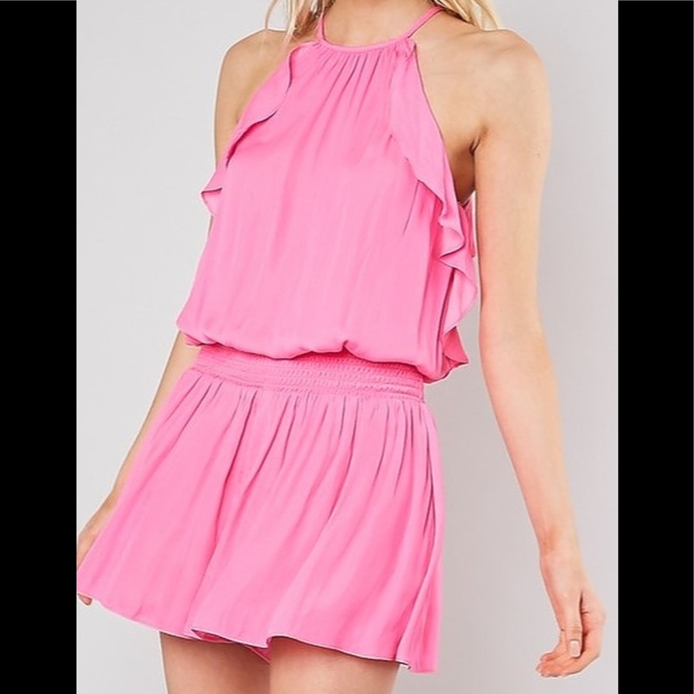 Do + Be pink smoked romper/dress